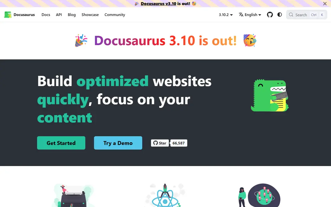 Docusaurus homepage