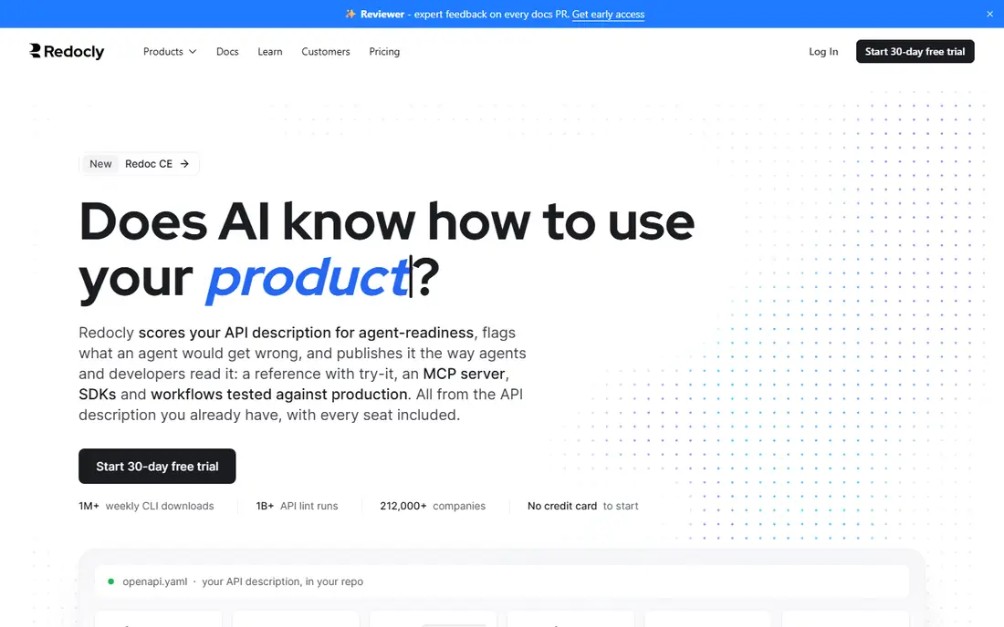 Redocly homepage