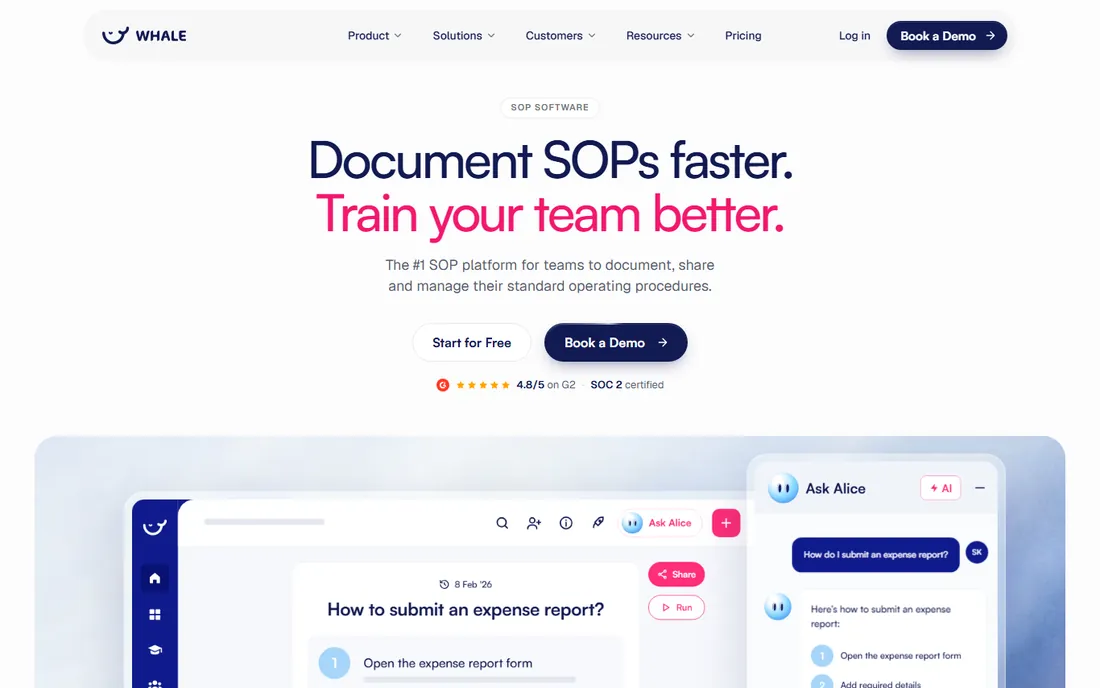 Whale homepage