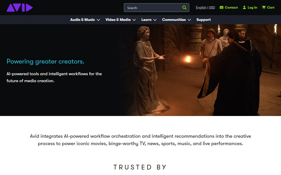 Avid Pro Tools homepage