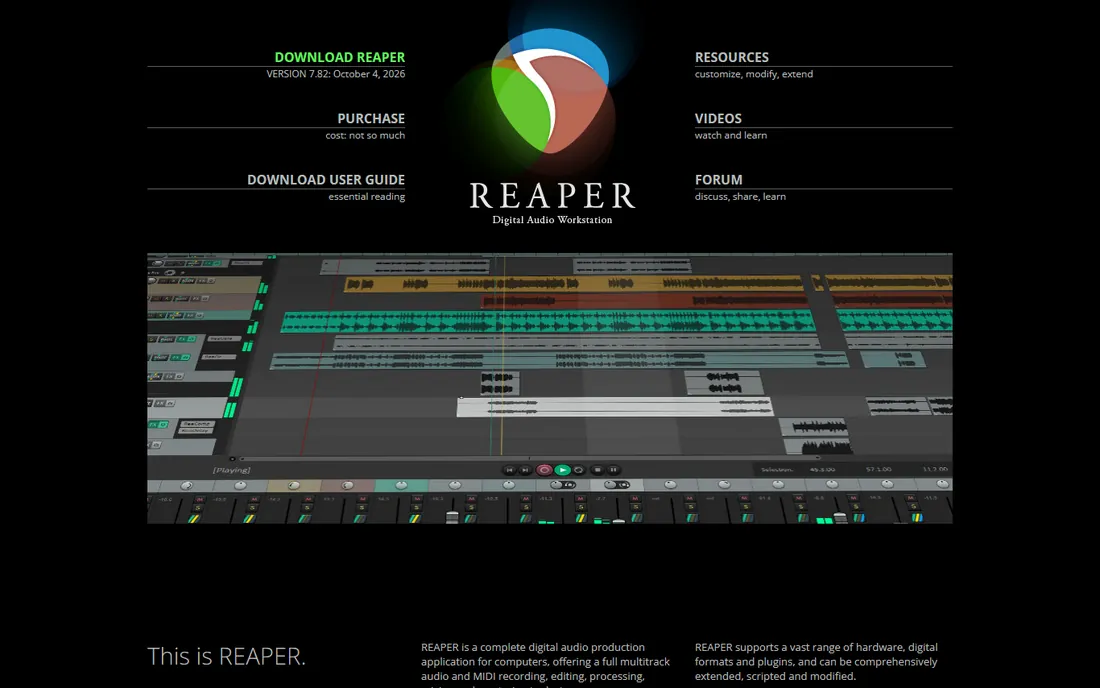 Reaper homepage