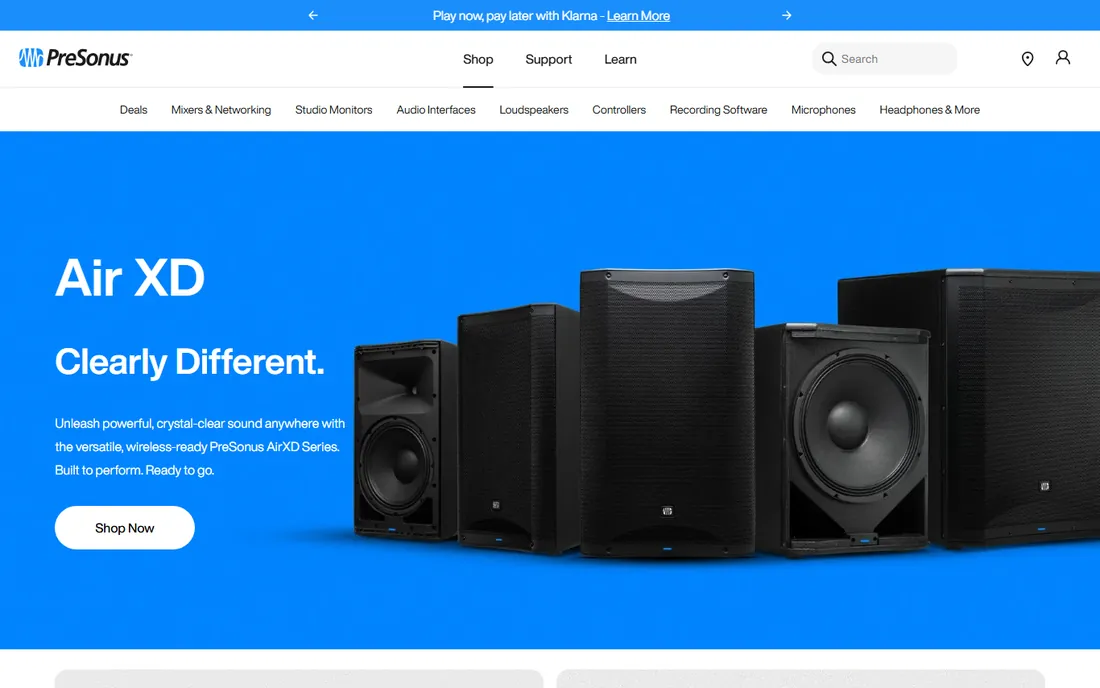 Studio One homepage