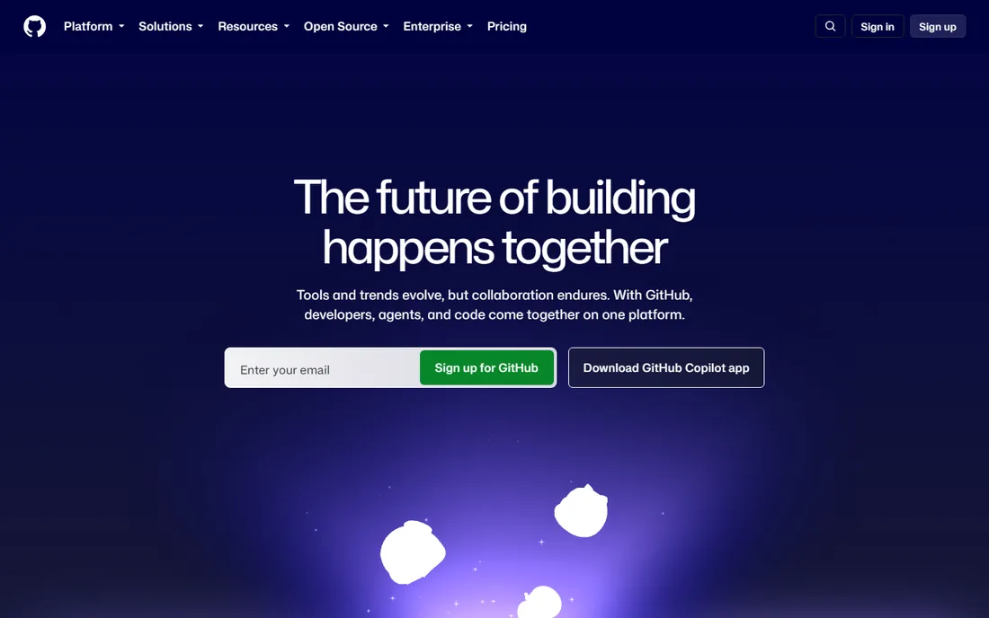 GitHub homepage