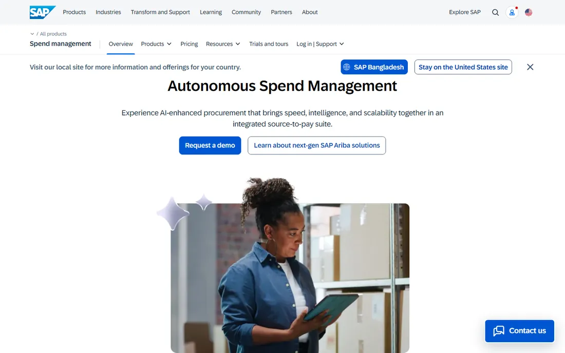 SAP Ariba homepage