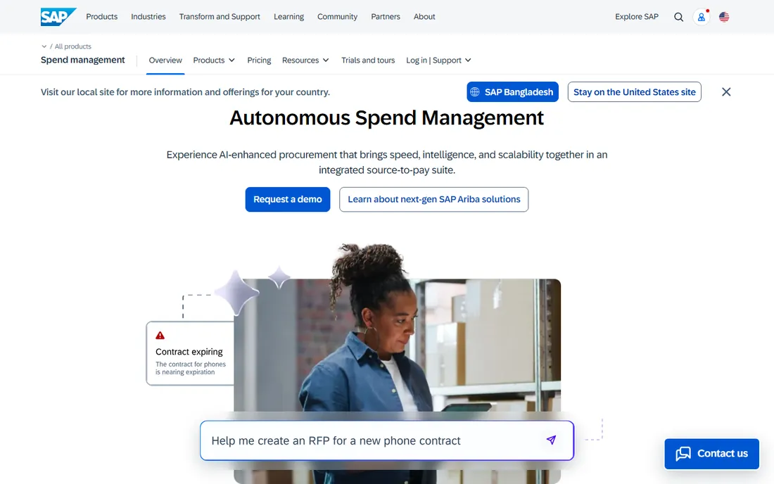 SAP Ariba homepage