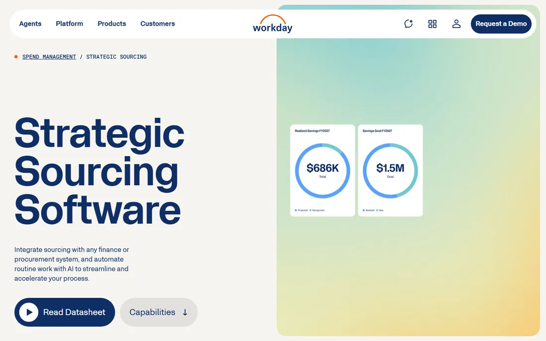 Workday Strategic Sourcing homepage