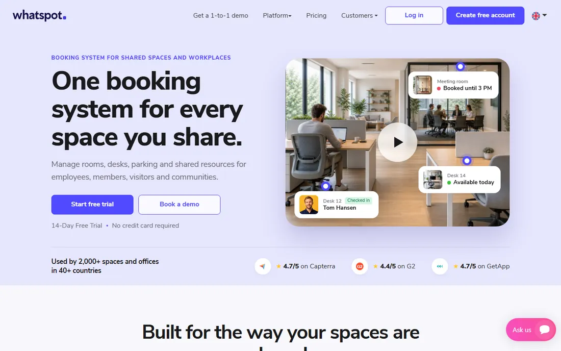 Whatspot homepage