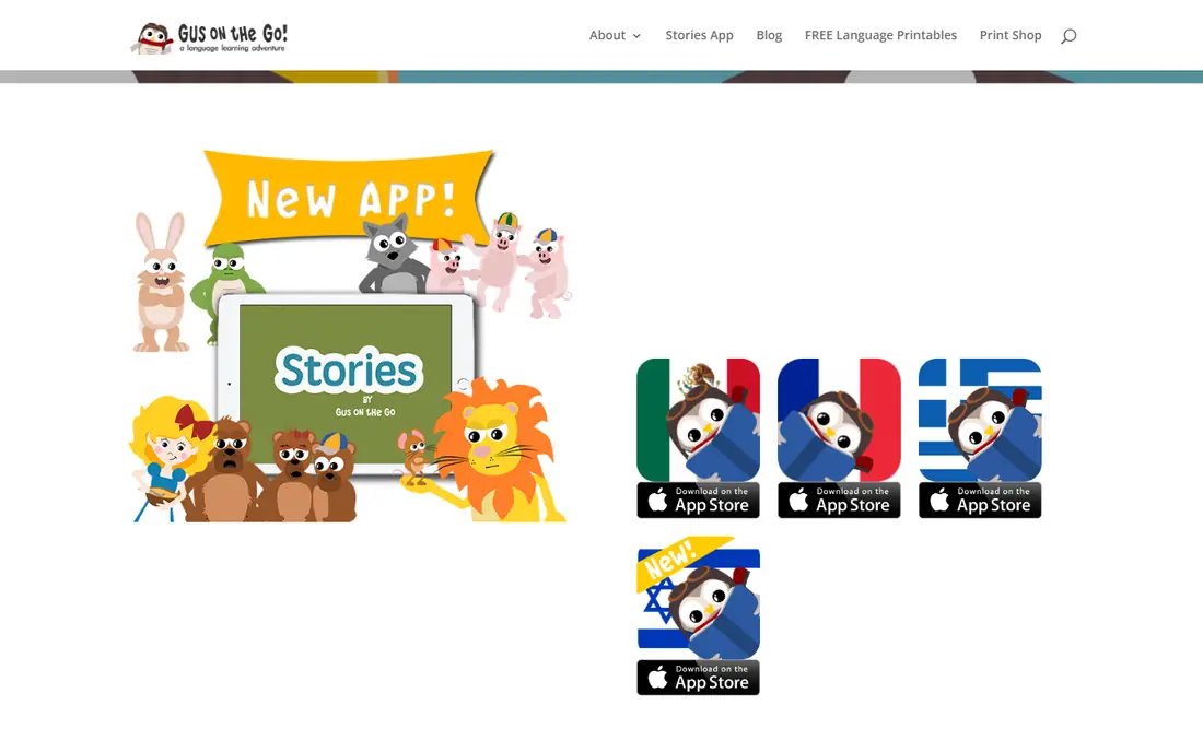Gus on the Go homepage