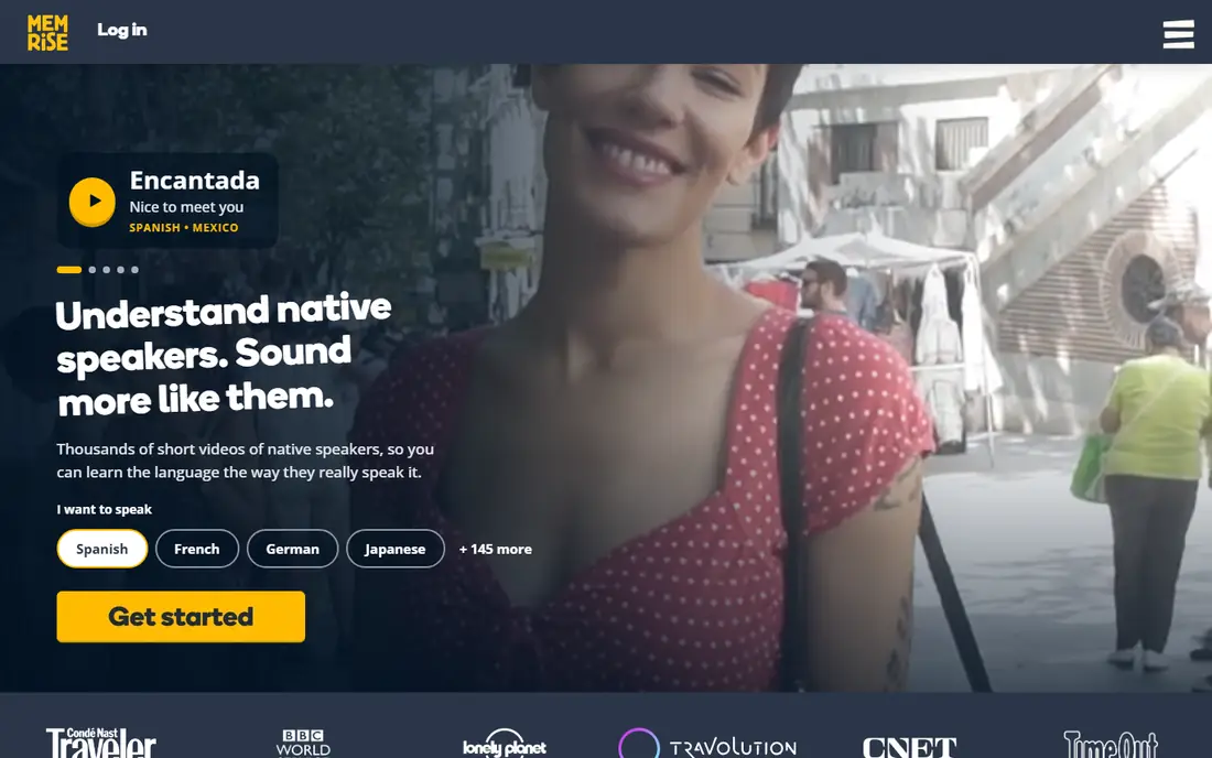 Memrise homepage