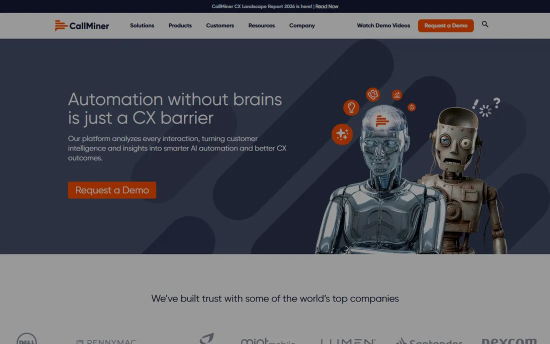 CallMiner homepage