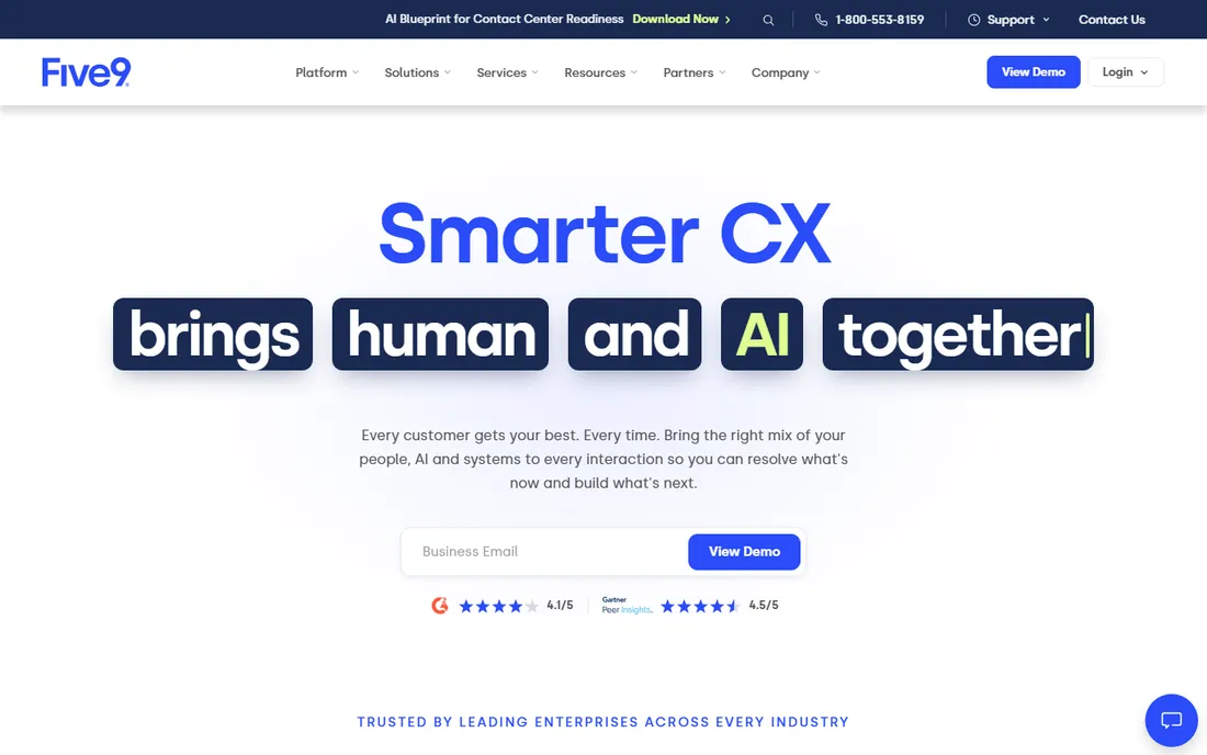 Five9 homepage