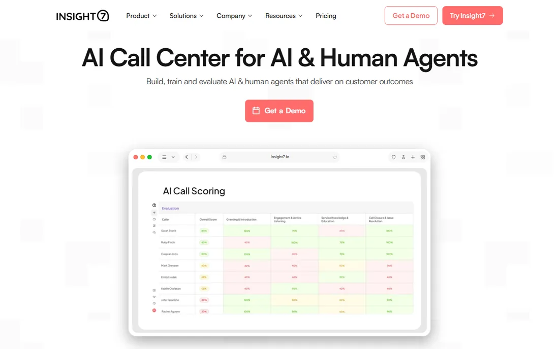 Insight7 homepage