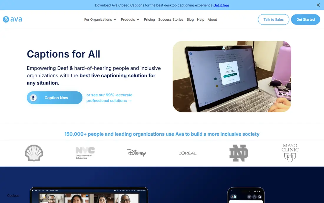 Ava homepage