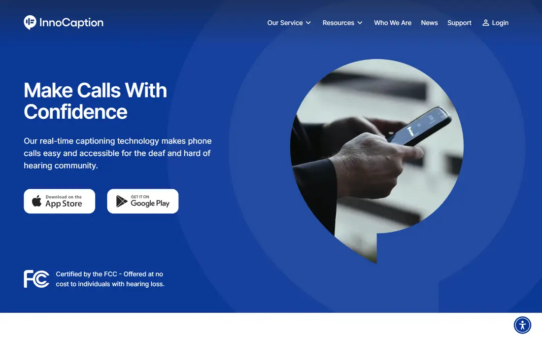 InnoCaption homepage