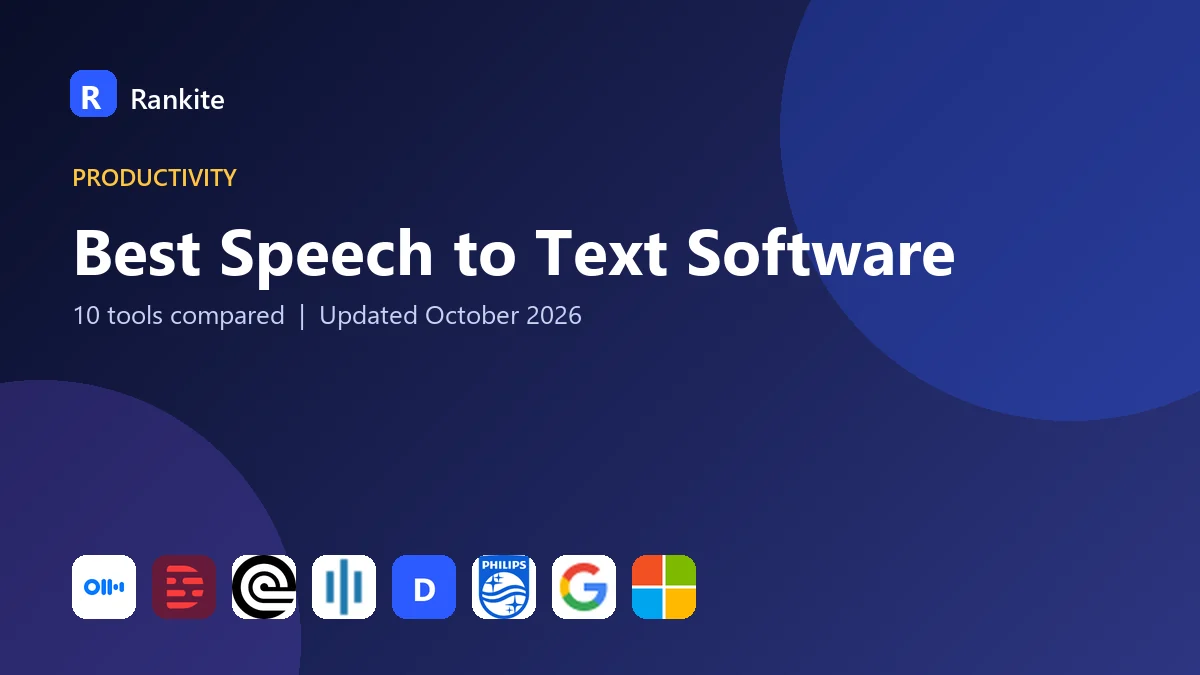 Best Speech to Text Software in 2026: 10 Tools Compared