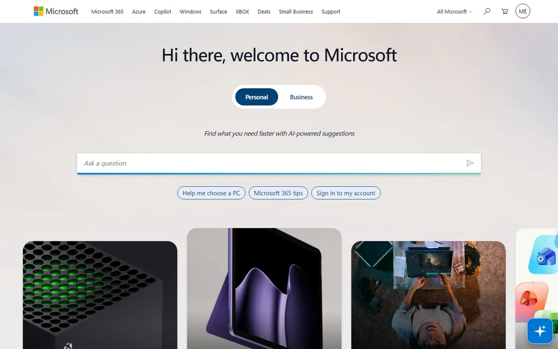 Microsoft Dictate homepage