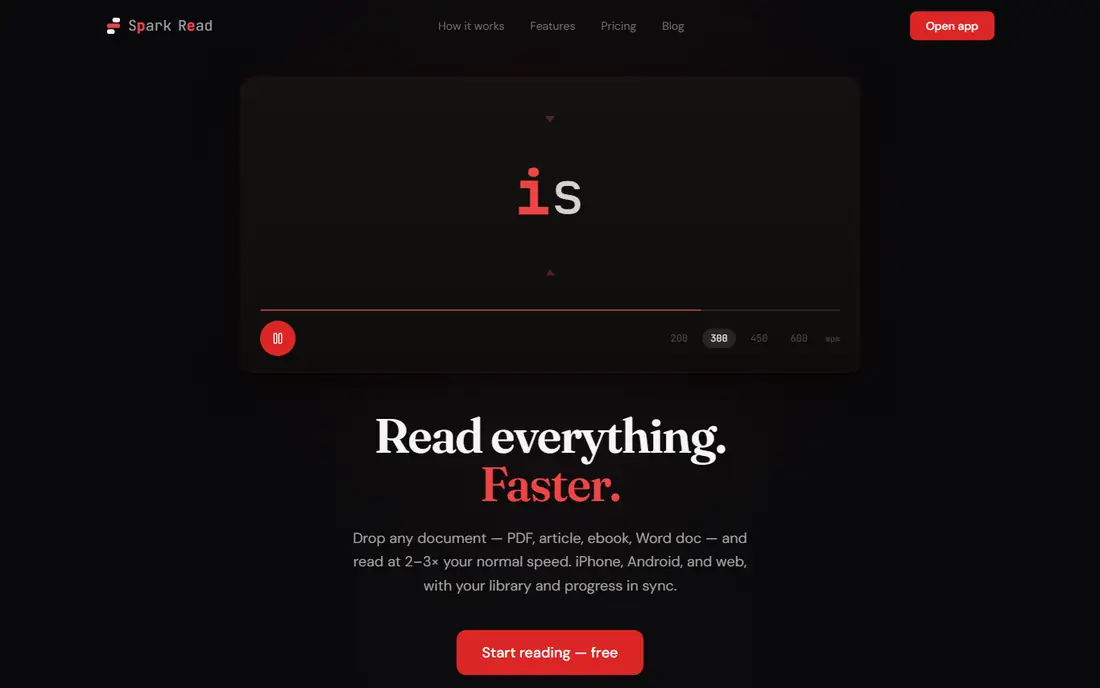 Spark Read homepage