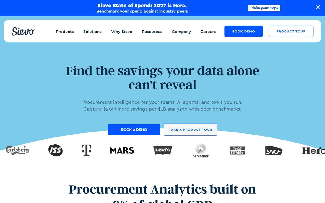 Sievo homepage