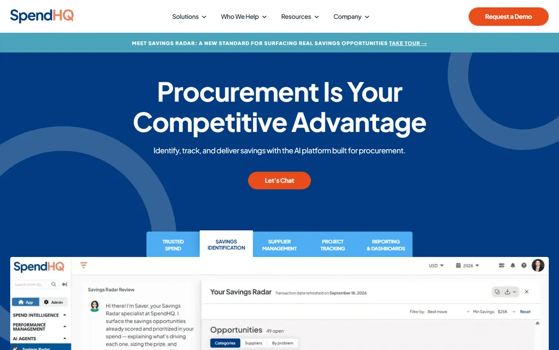 SpendHQ homepage