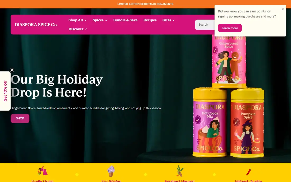 Diaspora Co. homepage