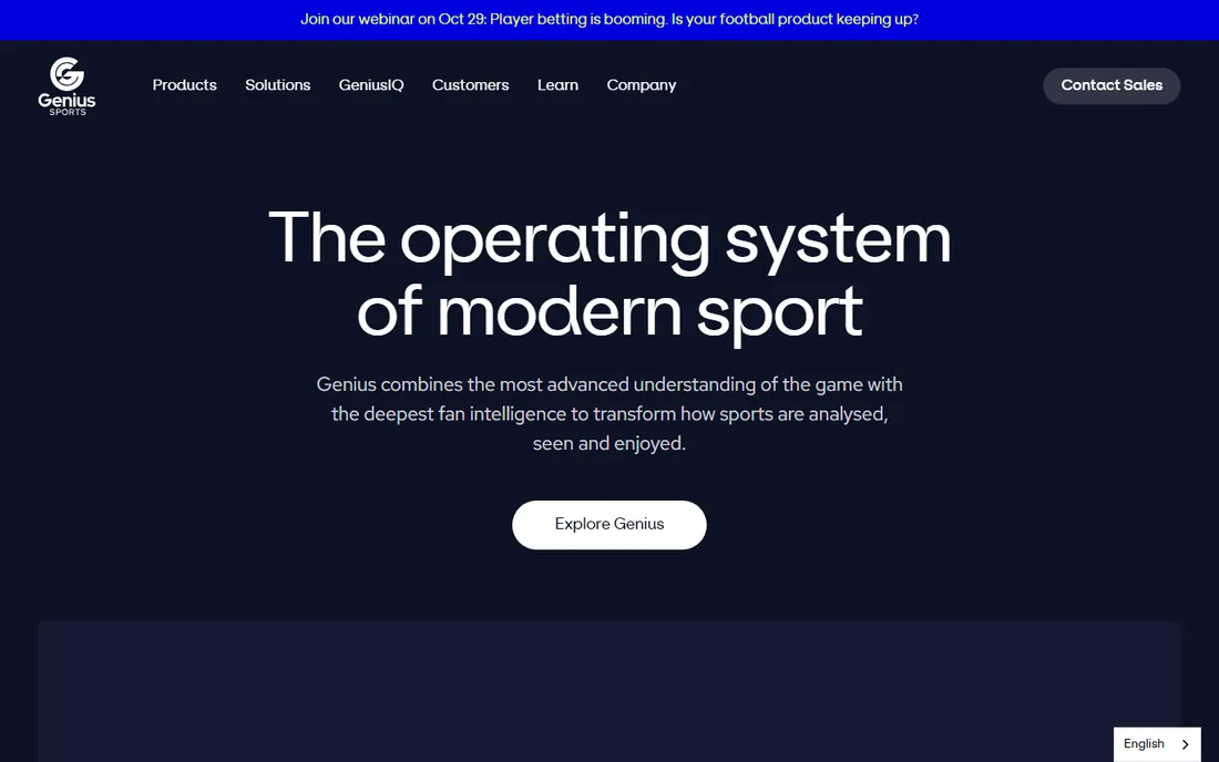 Genius Sports homepage