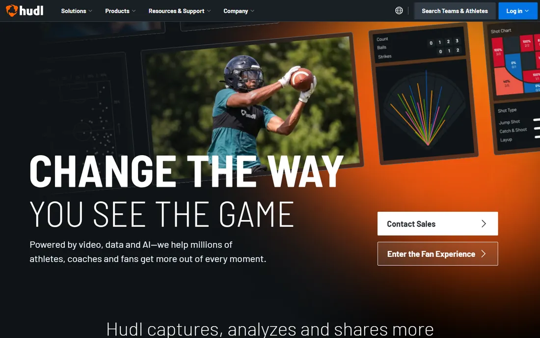 Hudl homepage