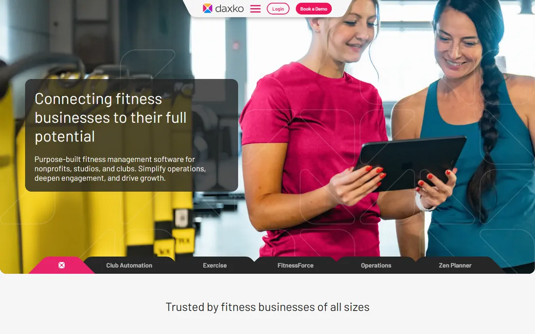 Daxko homepage