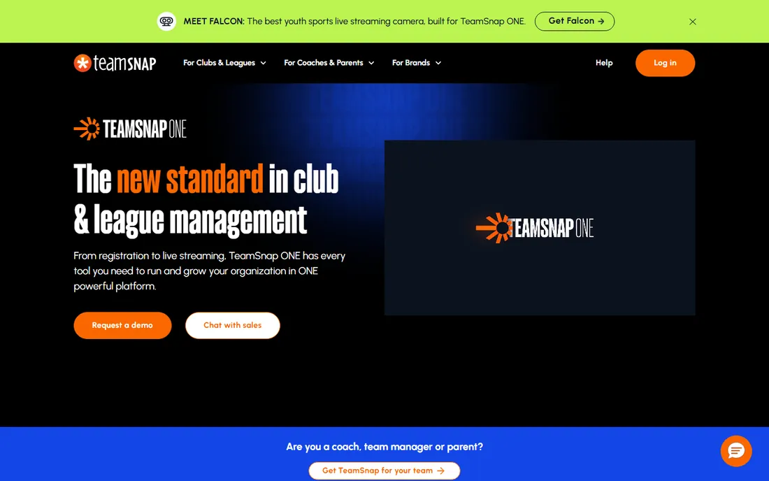 TeamSnap homepage