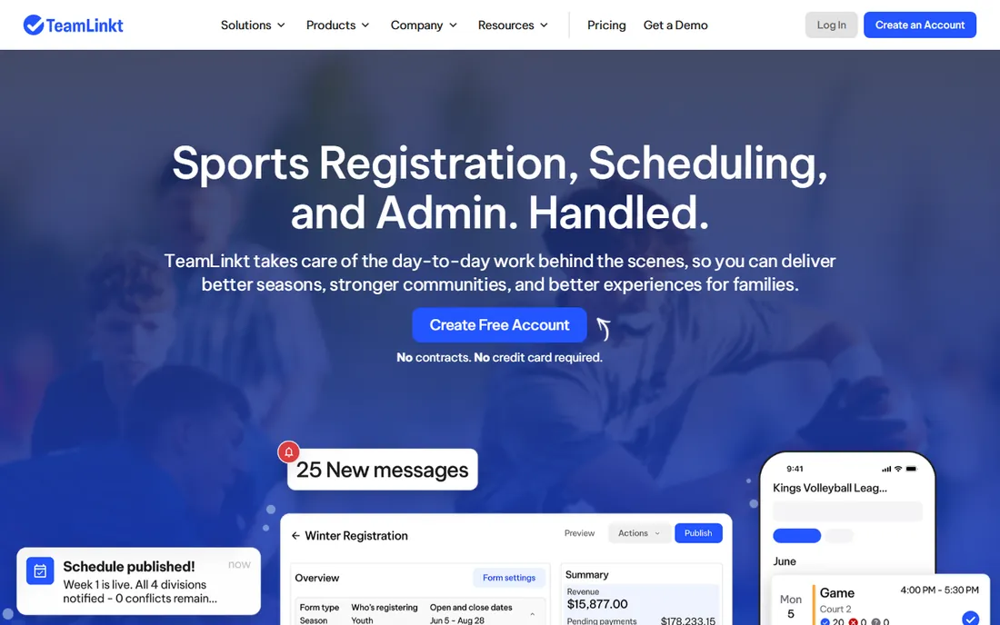 TeamLinkt homepage