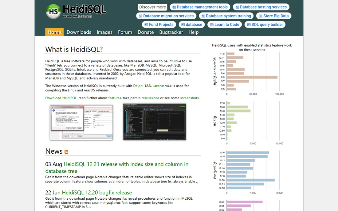 HeidiSQL homepage