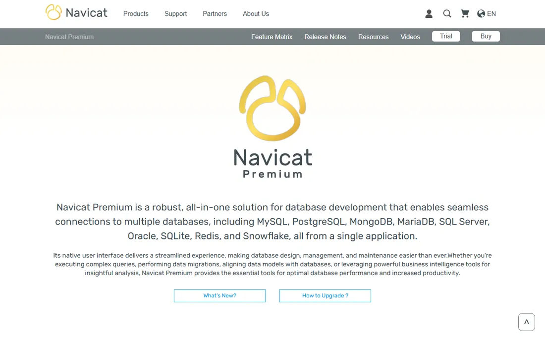 Navicat Premium homepage
