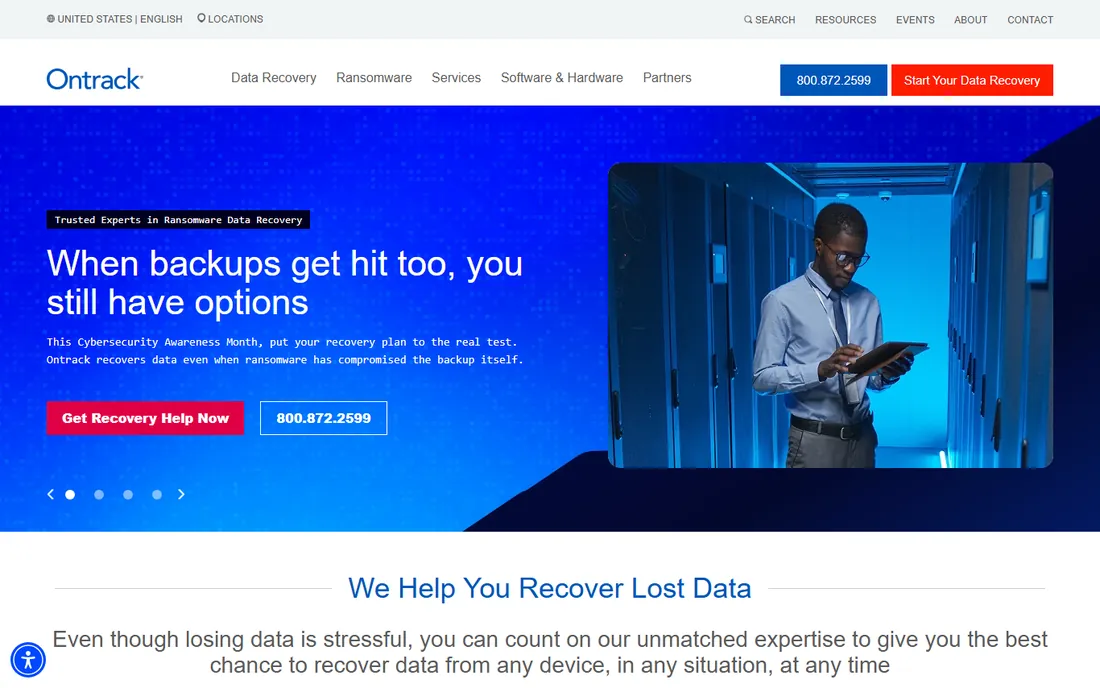 Ontrack EasyRecovery homepage