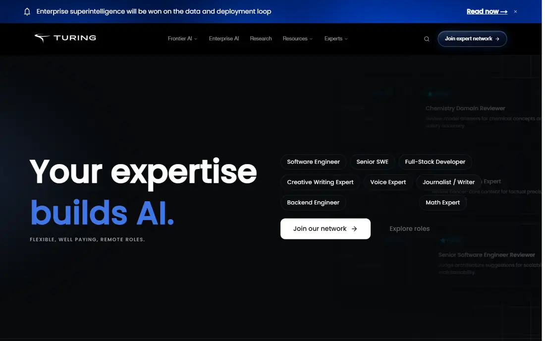 Turing homepage