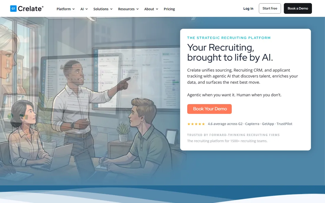 Crelate homepage