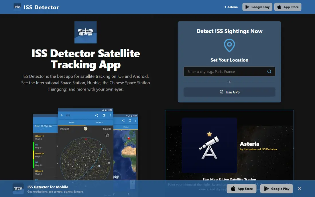ISS Detector homepage
