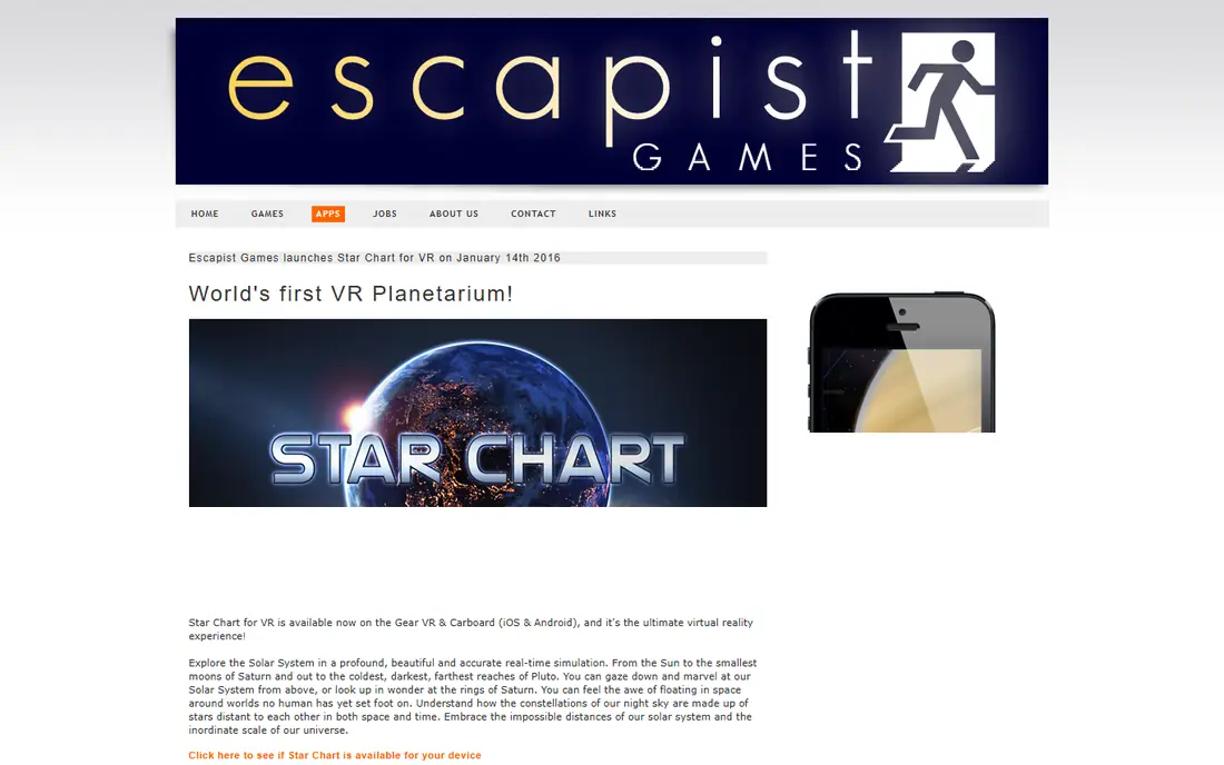 Star Chart homepage