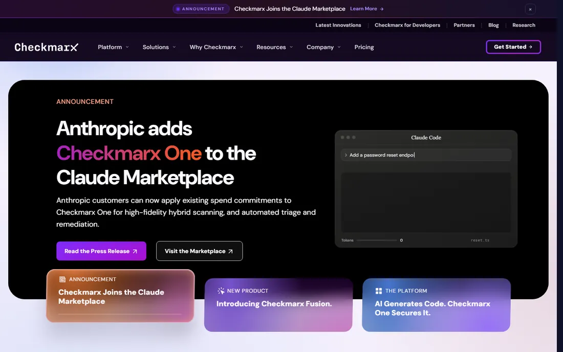 Checkmarx homepage