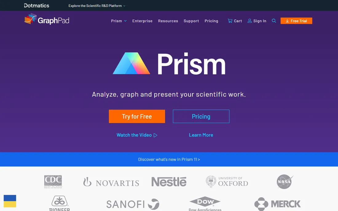 GraphPad Prism homepage
