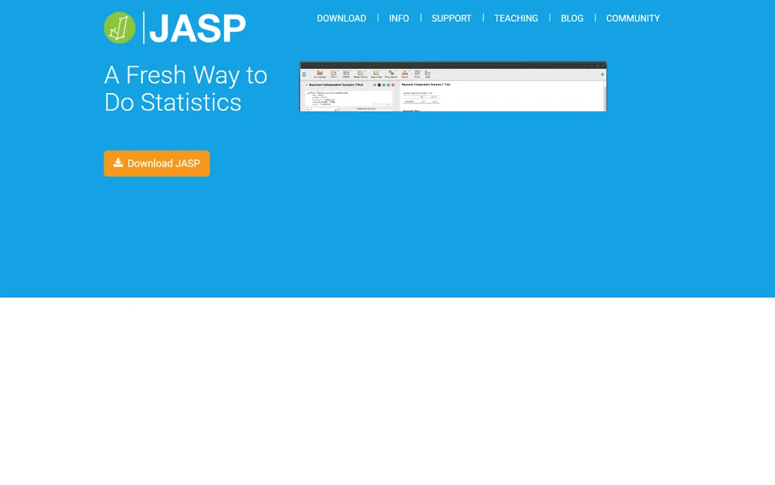 JASP homepage
