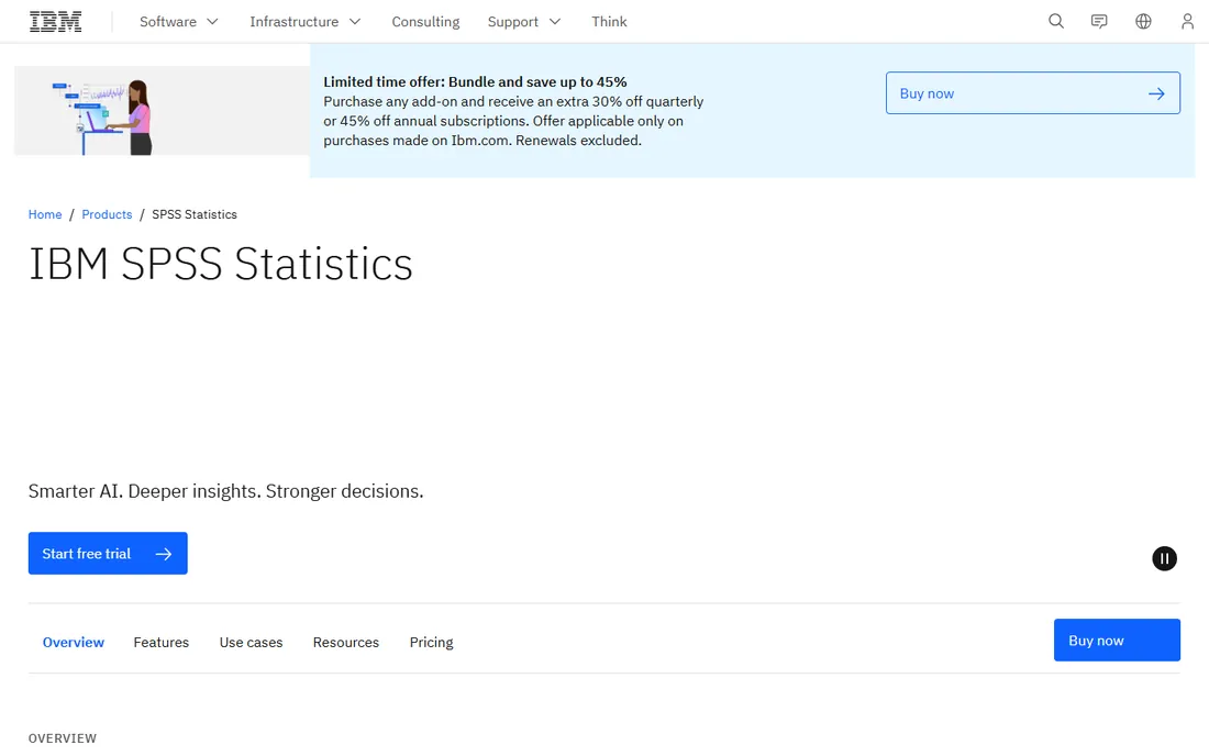 IBM SPSS Statistics homepage