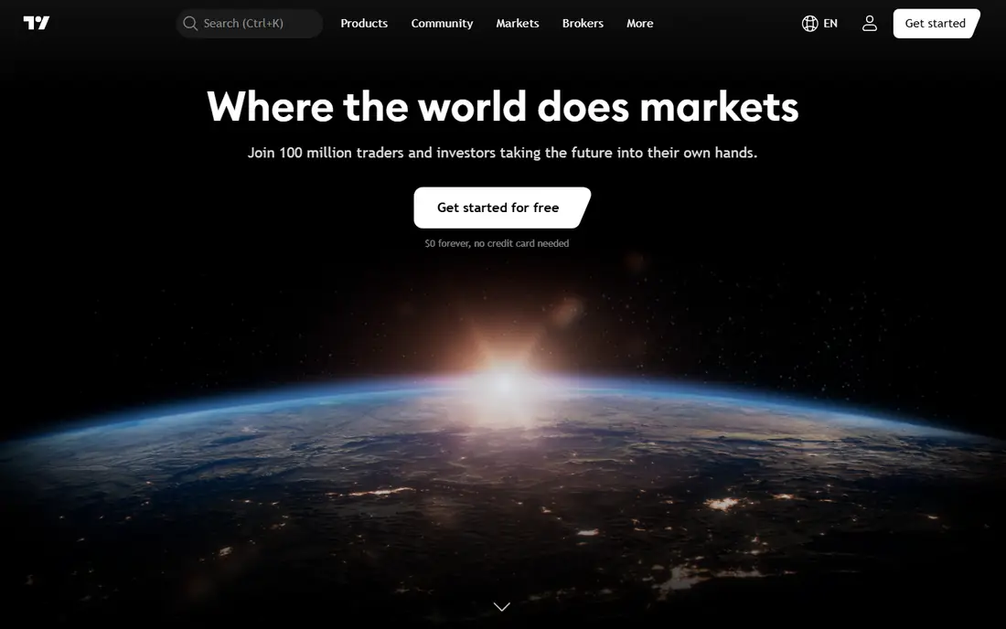 TradingView homepage