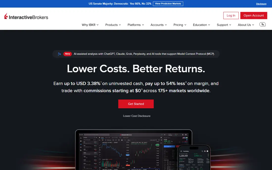 Interactive Brokers homepage