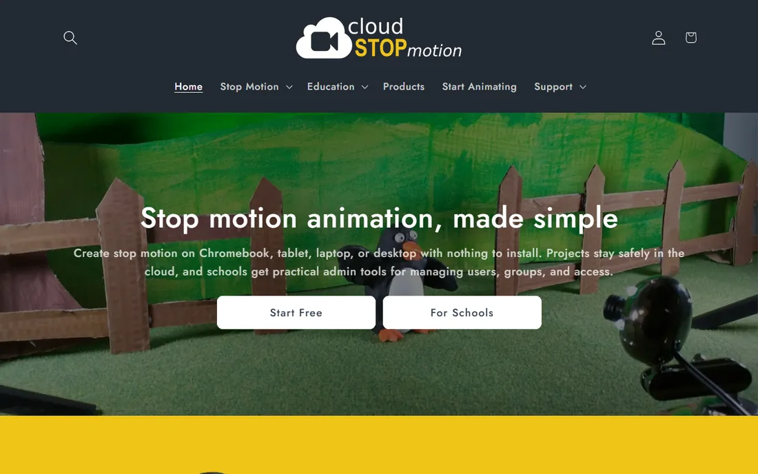 Cloud Stop Motion homepage