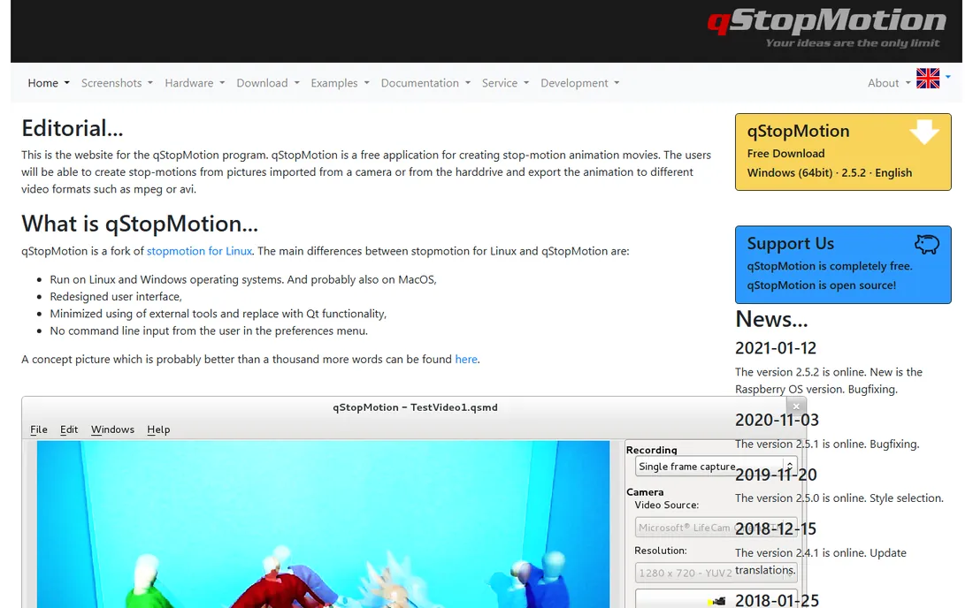 qStopMotion homepage