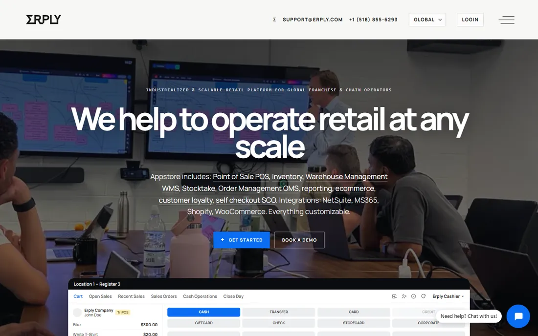 ERPLY homepage