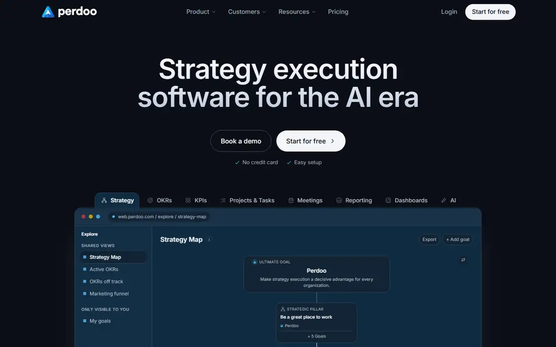 Perdoo homepage