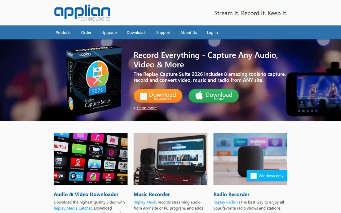 Replay Capture Suite homepage