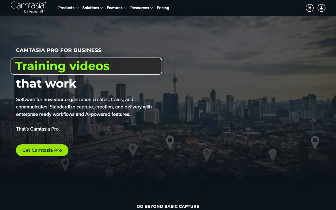 Camtasia homepage