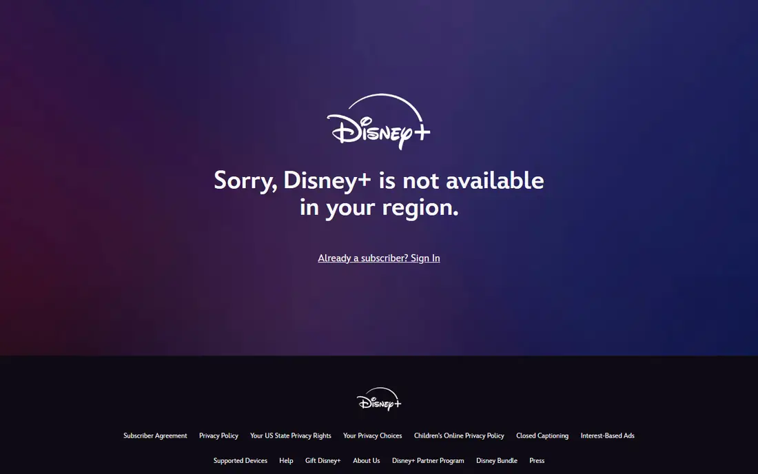 Disney Bundle homepage