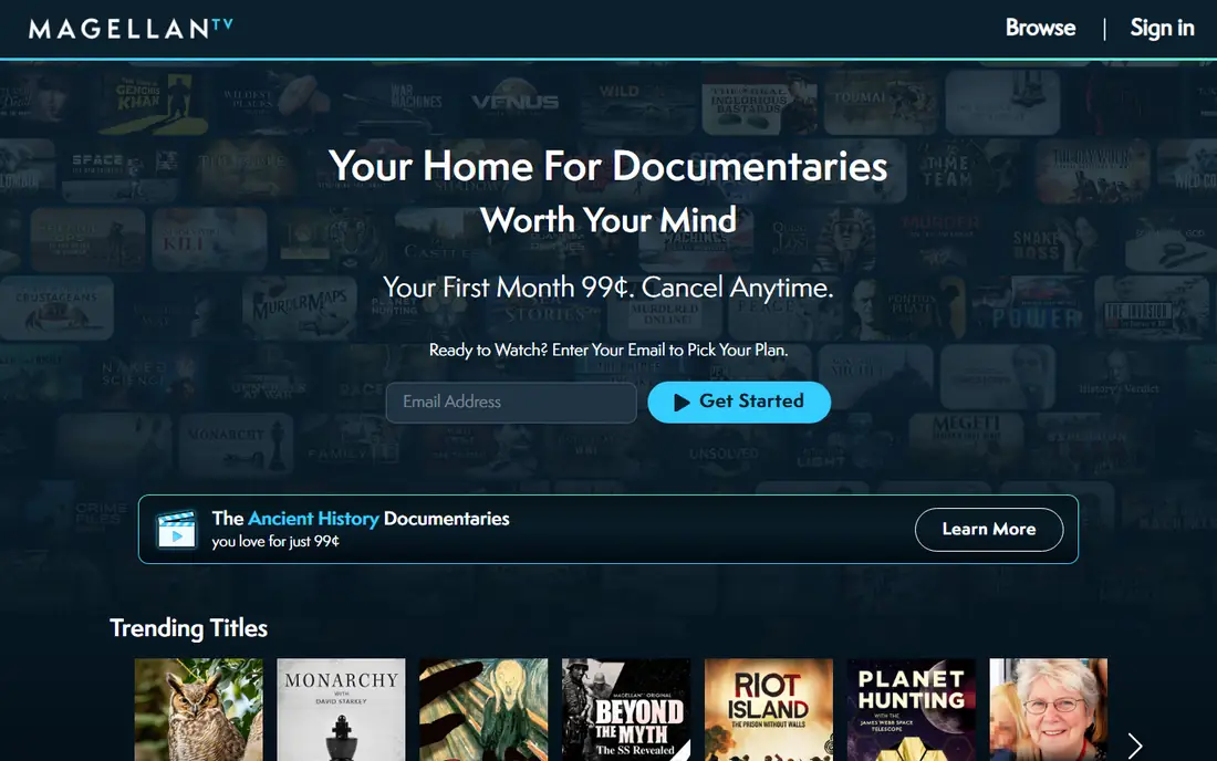 MagellanTV homepage